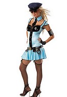 Police woman costume with mini dress